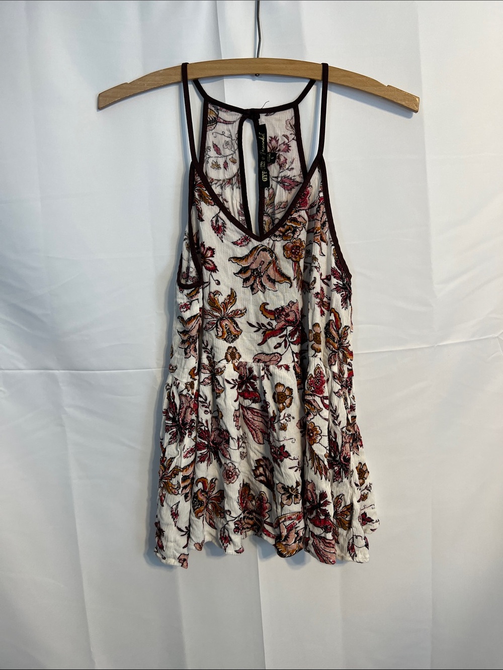 Floral Sleeveless V-Neck Swing Tank